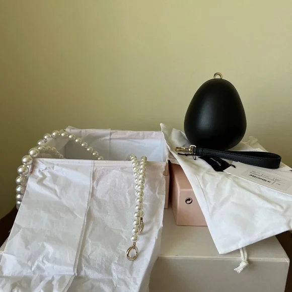 Simone Rocha Micro Egg Leather Bag - Picture 3 of 9